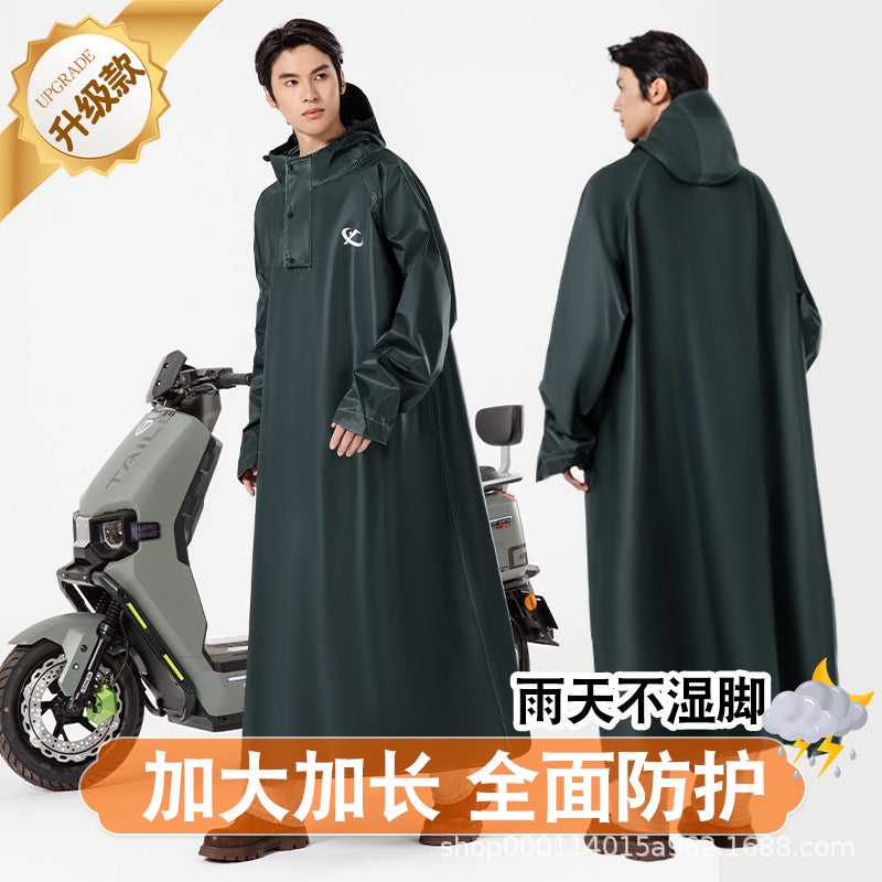 Raincoat, Electric Vehicle Raincoat, Full-Body Integrated Motorcycle Raincoat, Thickened Raincoat, Cycling Electric Vehicle Poncho - Image 1